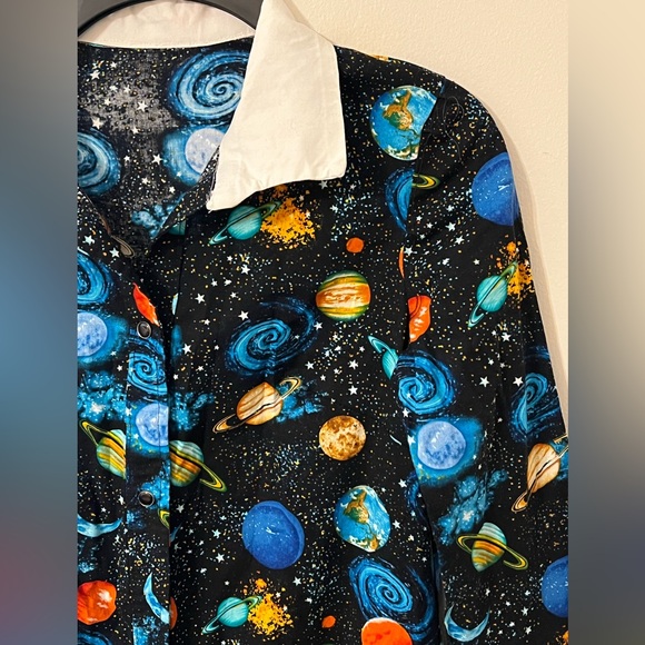 Galaxy Space Button-Up Dress - Picture 2 of 5